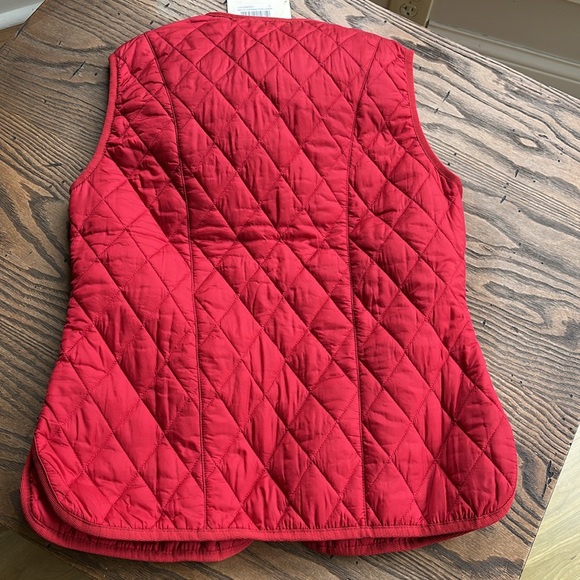 Barbour Betty brick red interactive liner quilted vest size 6 - Picture 3 of 6